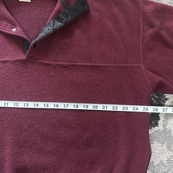 Vintage 90s Russel Athletic Fleece Pullover Fleece Polo Maroon Size Mens XL - Picture 7 of 7